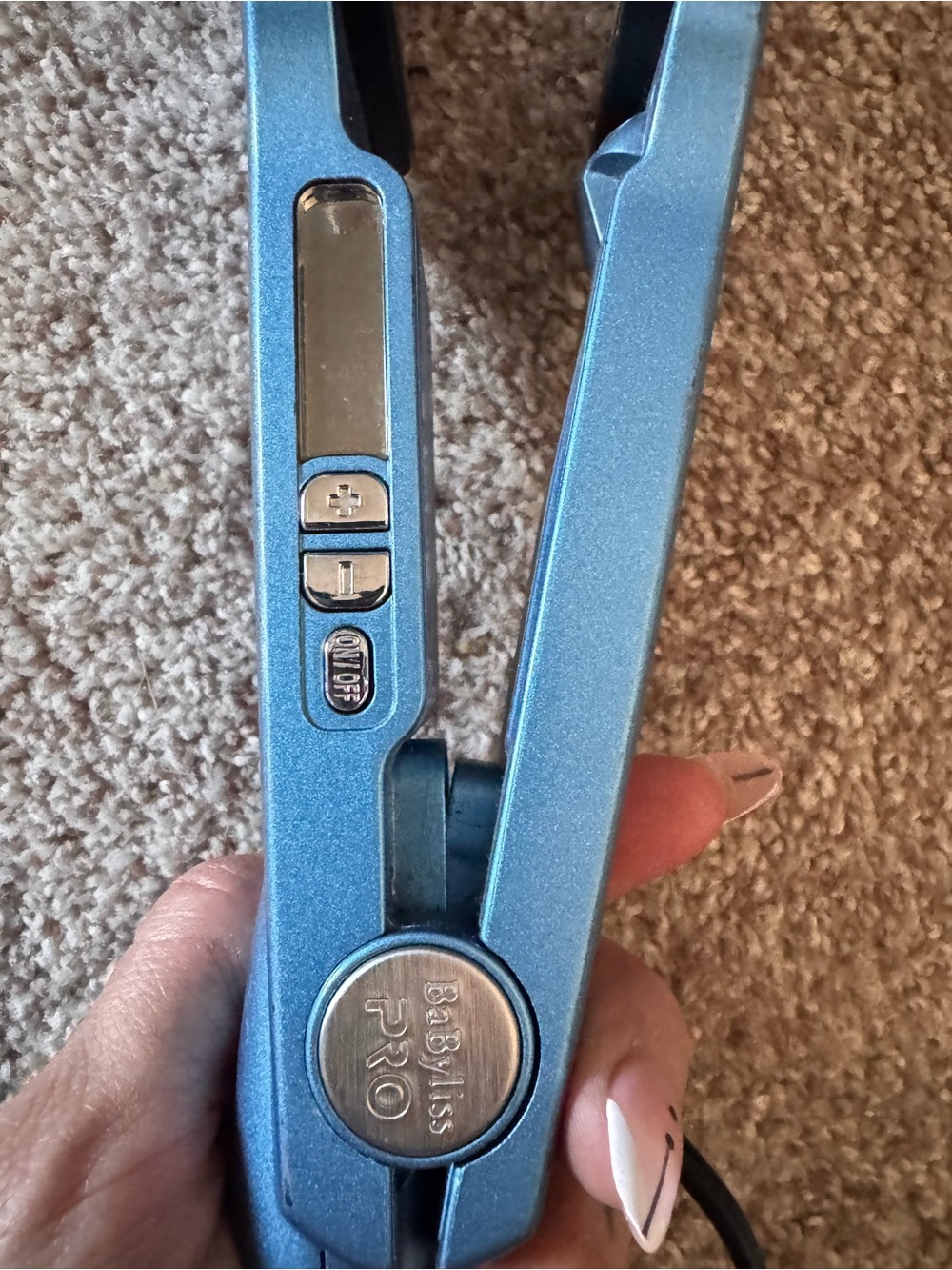 BaByliss Pro Metallic Blue Mini Hair Straightener